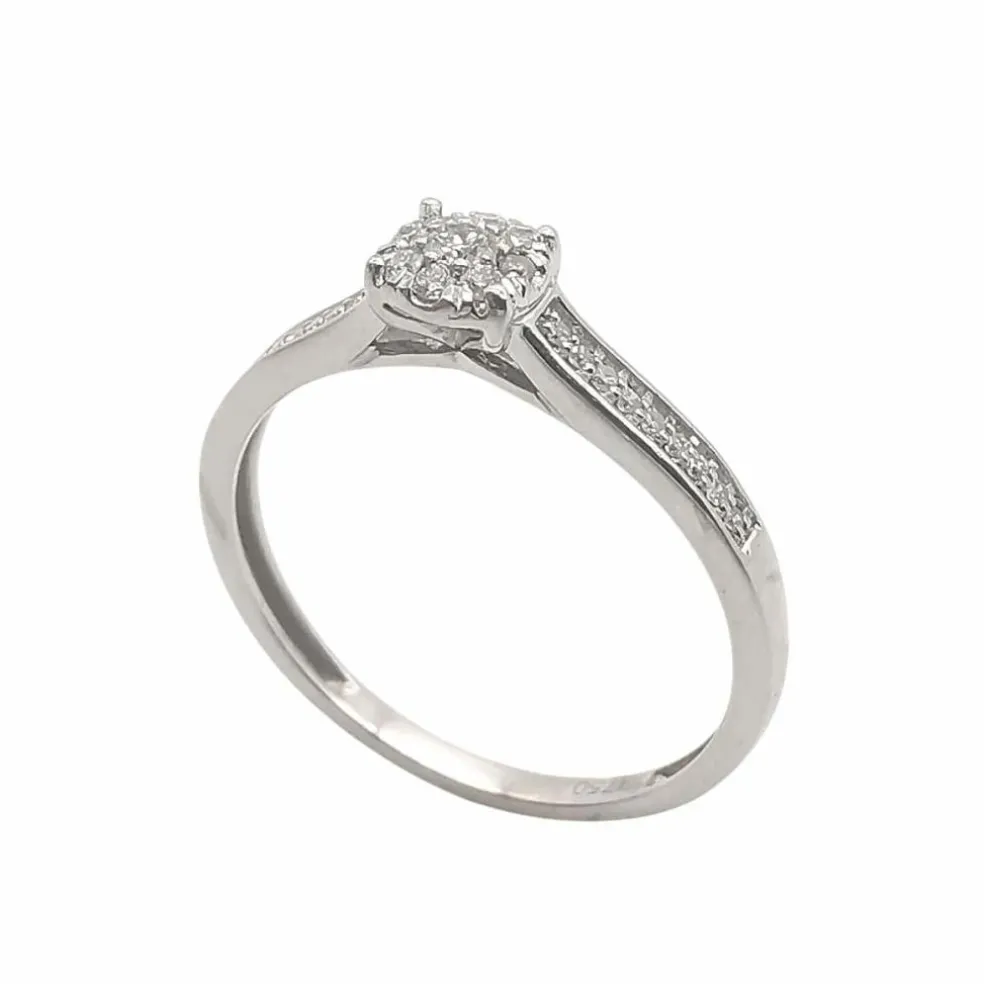 Bague solitaire or & Diamants