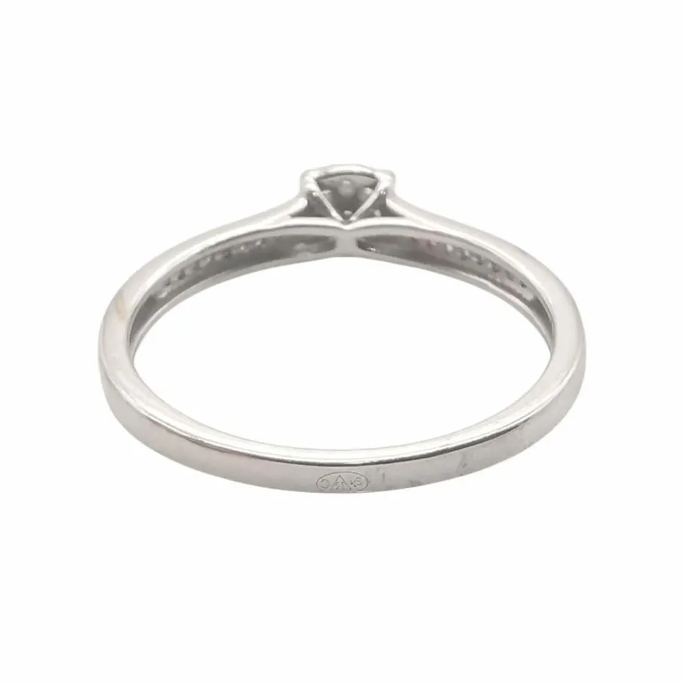 Bague solitaire or & Diamants