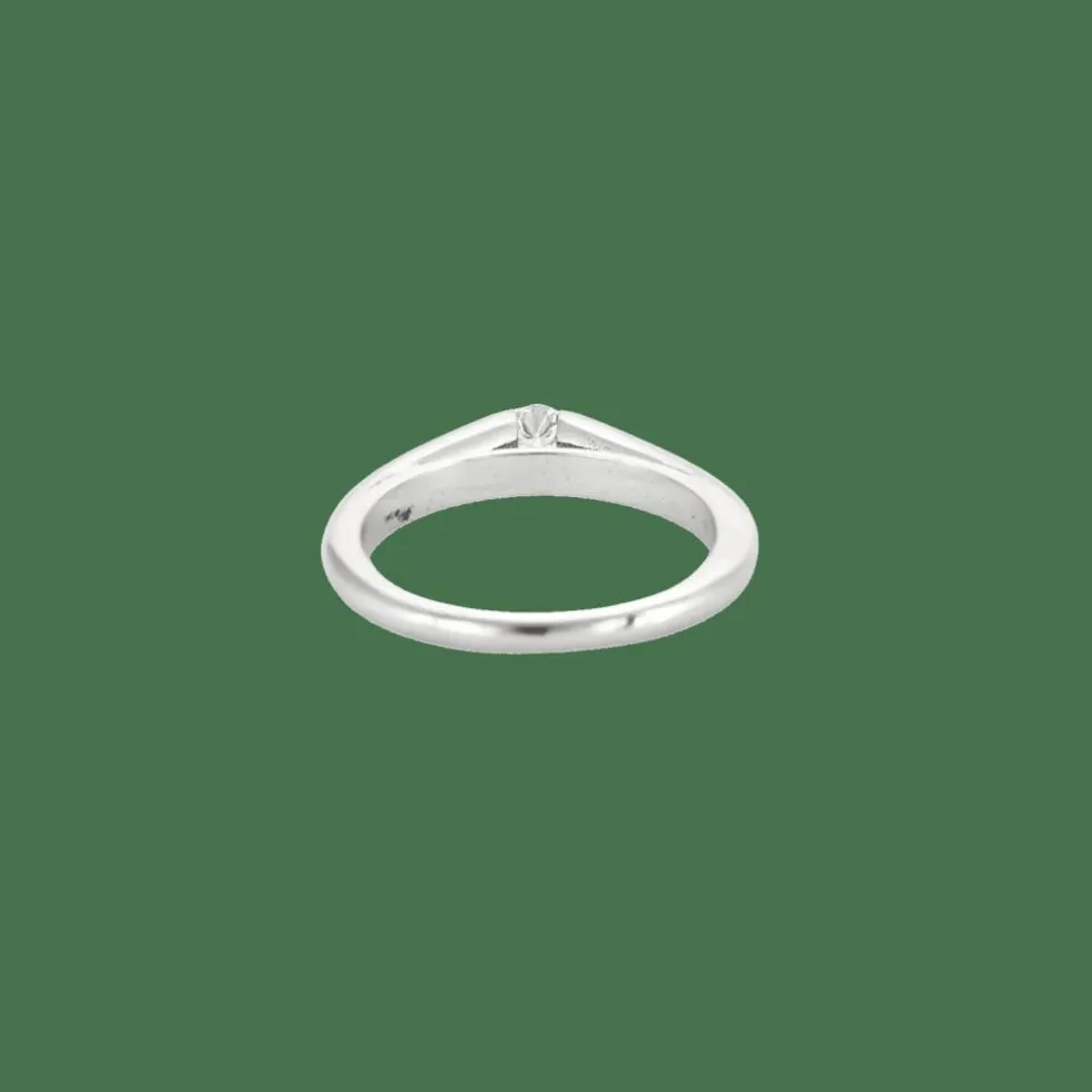 BAGUE SOLITAIRE OR & DIAMANT.