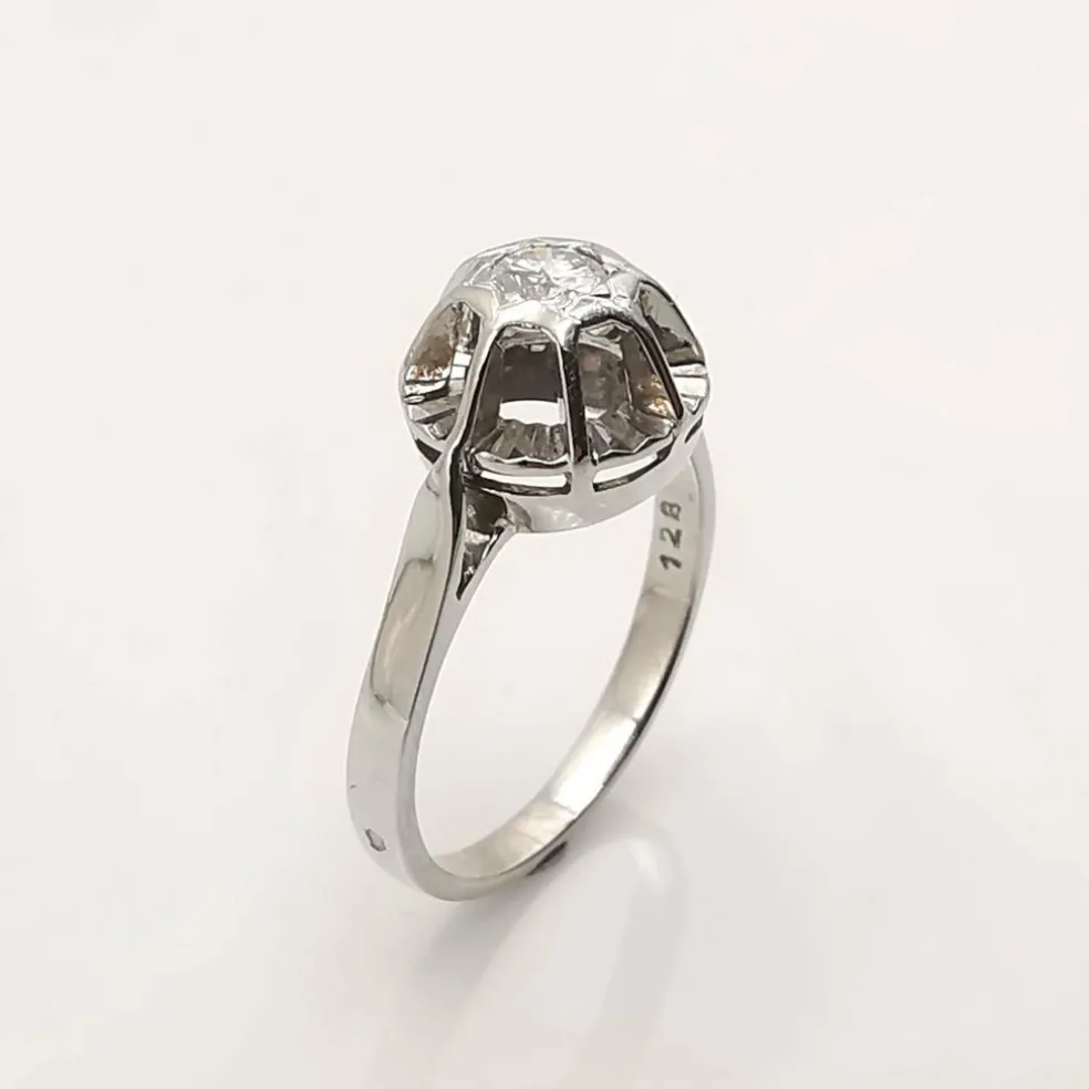 Bague solitaire or & diamant