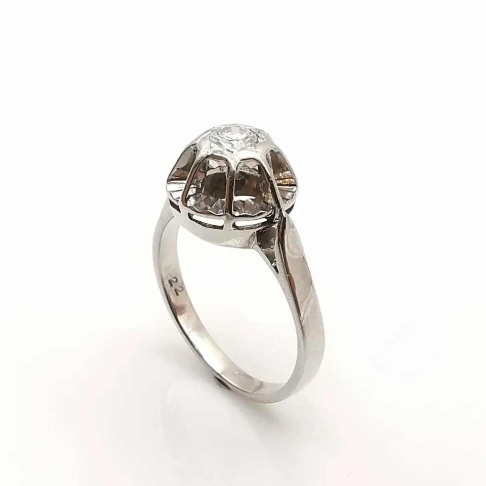 Bague solitaire or & diamant