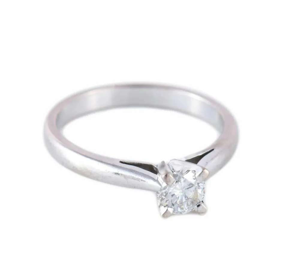 BAGUE SOLITAIRE OR & DIAMANT
