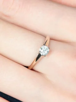 Bague Solitaire Or blanc
