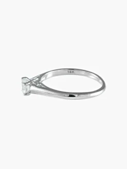 Bague Solitaire Or blanc