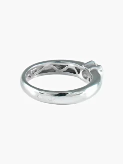 Bague Solitaire Or Blanc