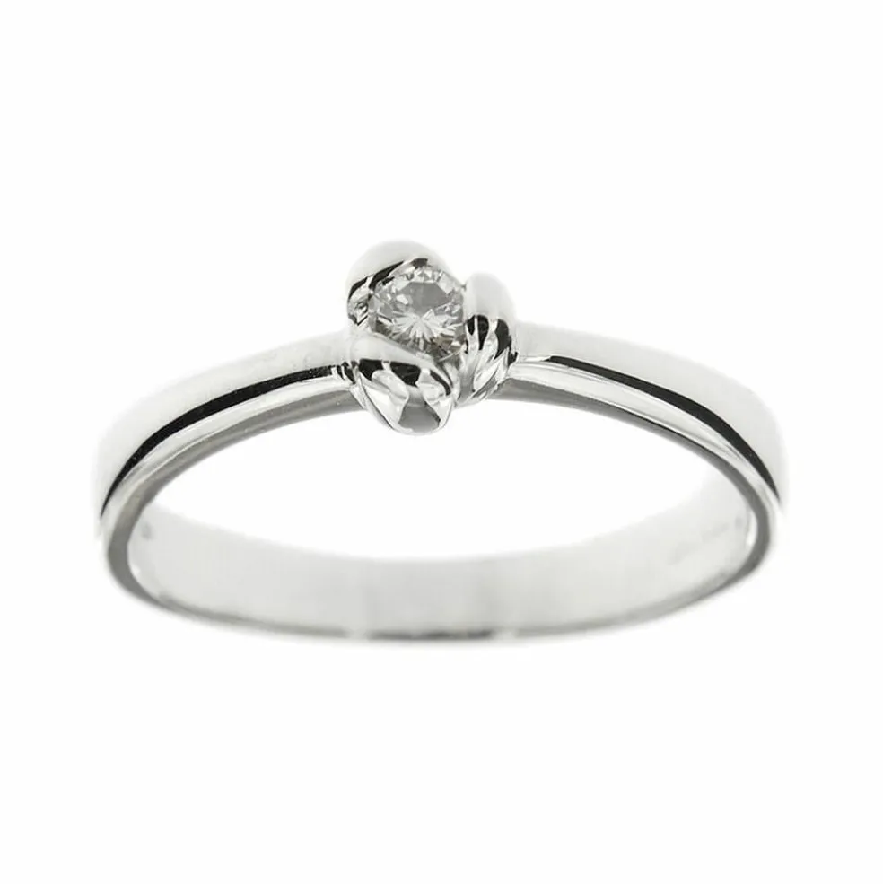 Bague solitaire Or blanc Diamant