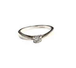 Bague solitaire Or blanc Diamant