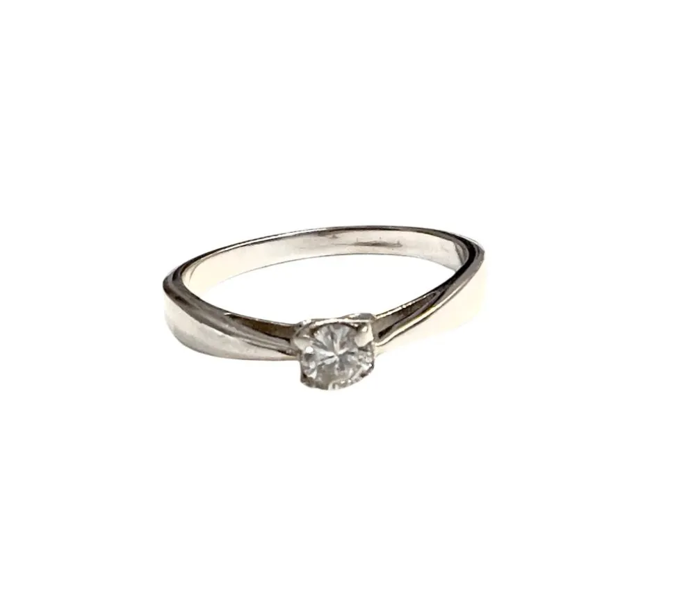 Bague solitaire Or blanc Diamant