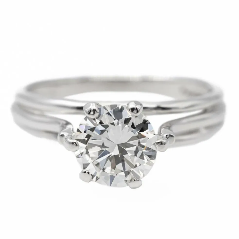 Bague Solitaire Or blanc Diamant