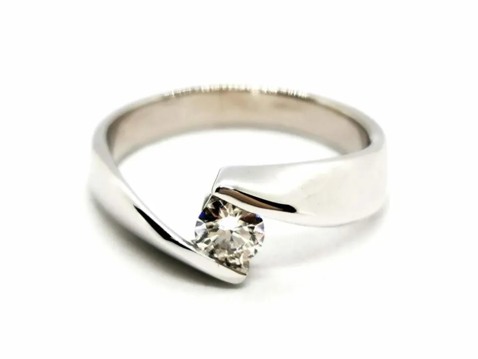 Bague Solitaire Or blanc Diamant