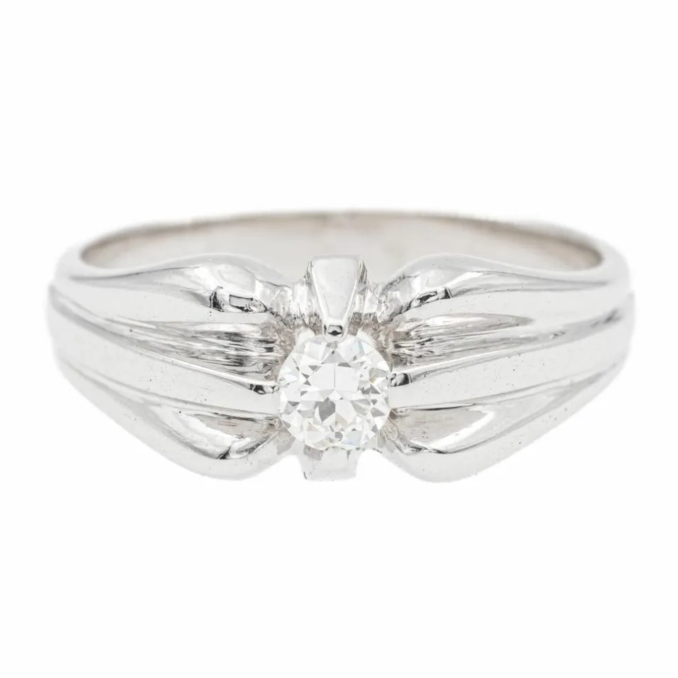 Bague Solitaire Or blanc Diamant