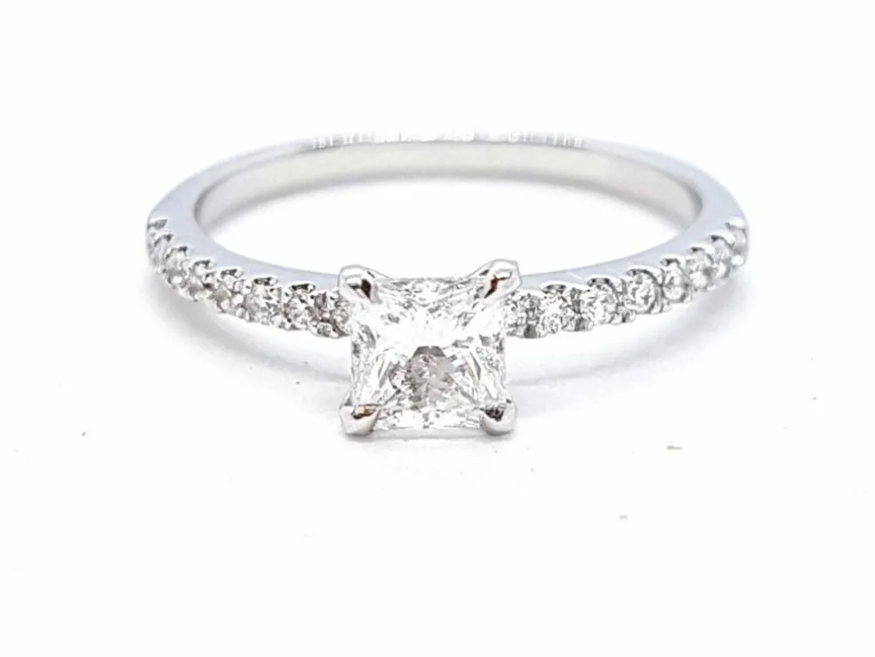 Bague Solitaire Or blanc Diamant