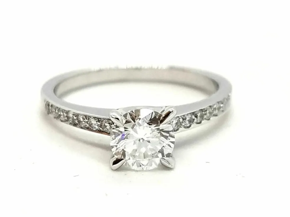 Bague Solitaire Or blanc Diamant