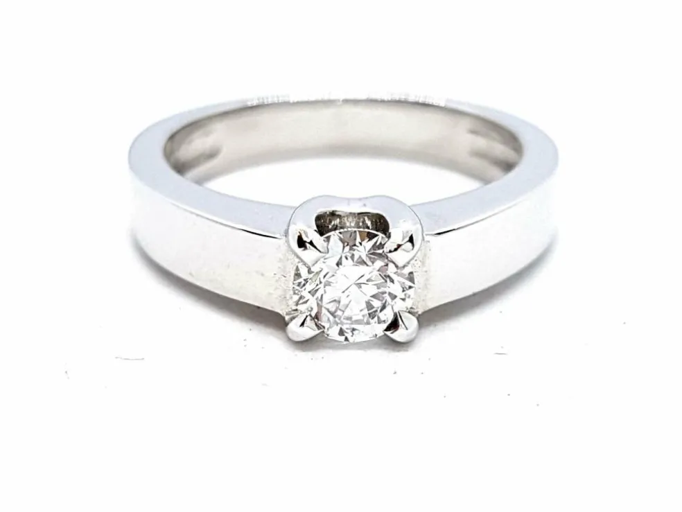 Bague Solitaire Or blanc Diamant