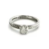 Bague solitaire or blanc et diamants 0,80 ct