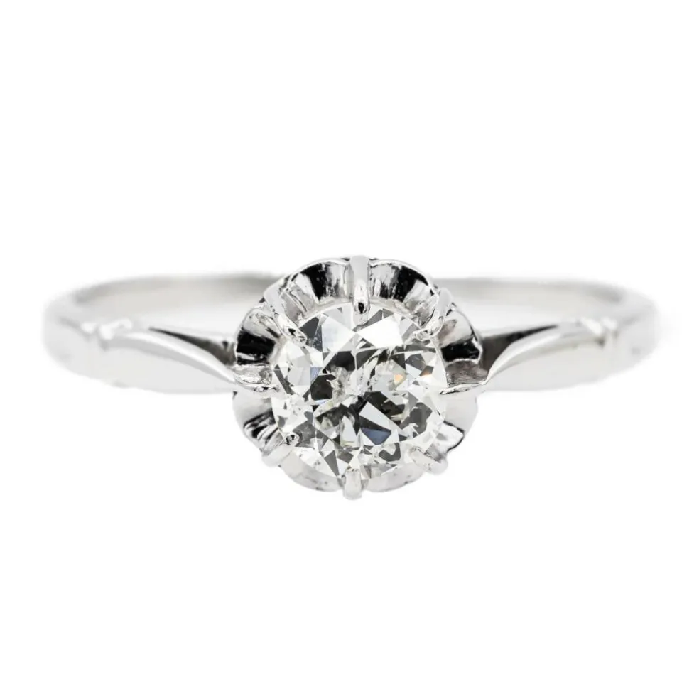 Bague Solitaire Or blanc Diamant