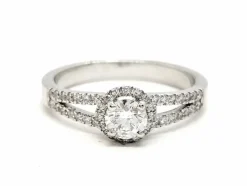 Bague Solitaire Or blanc Diamant