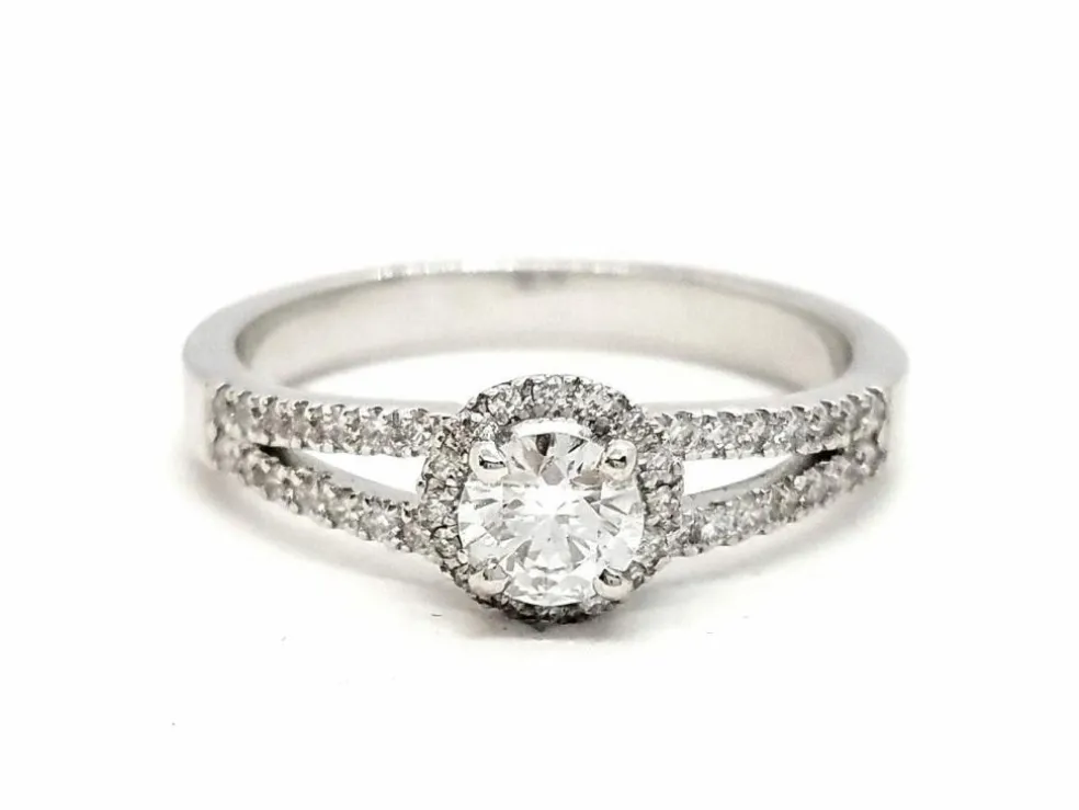 Bague Solitaire Or blanc Diamant
