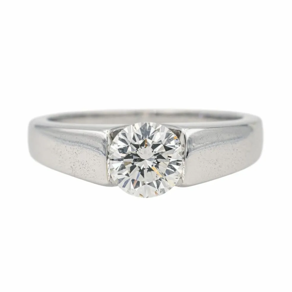 Bague Solitaire Or blanc Diamant