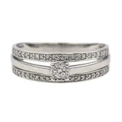 Bague Solitaire Or blanc Diamant