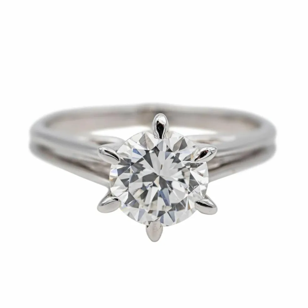 Bague Solitaire Or blanc Diamant