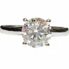 Bague solitaire or blanc, diamant 1.51 ct certificat HRD: G / VVS2