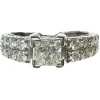 Bague Solitaire or blanc diamant Princesse