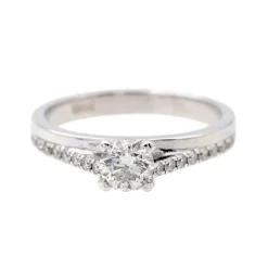 Bague Solitaire Or blanc Diamant