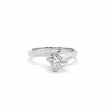 bague solitaire or blanc diamant