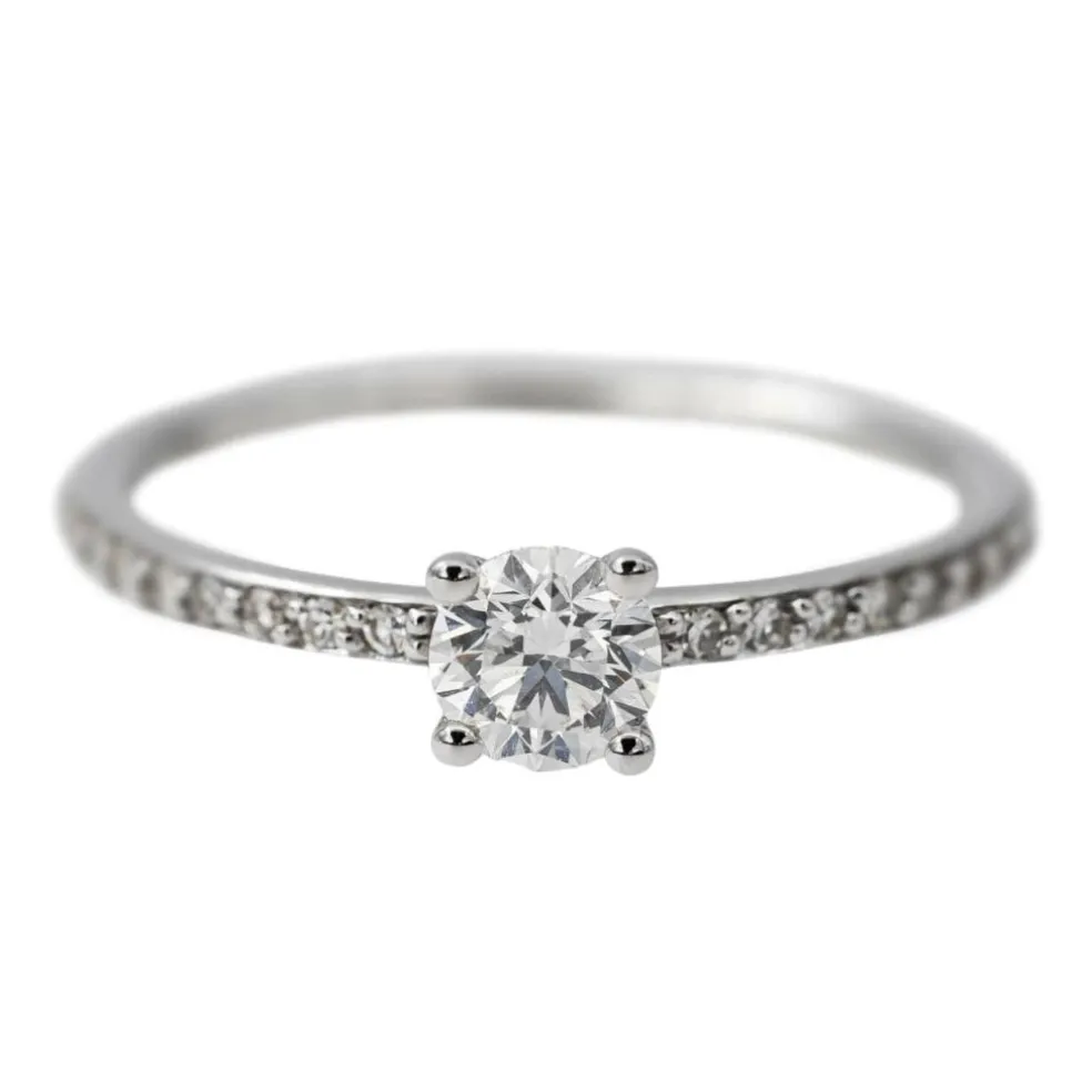 Bague Solitaire Or blanc Diamant