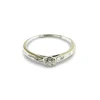 Bague solitaire or blanc et diamants