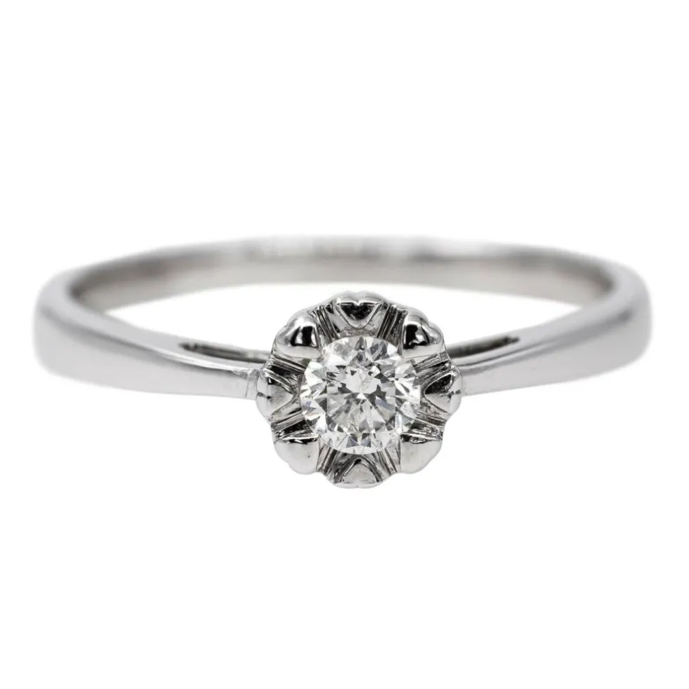 Bague Solitaire Or blanc Diamant