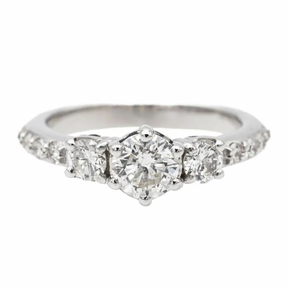 Bague Solitaire Or blanc Diamant