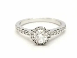 Bague Solitaire Or blanc Diamant