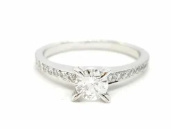 Bague Solitaire Or blanc Diamant