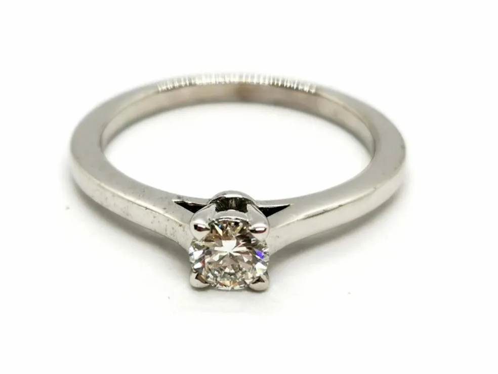 Bague Solitaire Or blanc Diamant