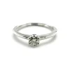 Bague solitaire or blanc et diamant 0,30 ct