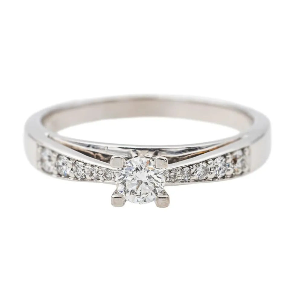 Bague Solitaire Or blanc Diamant