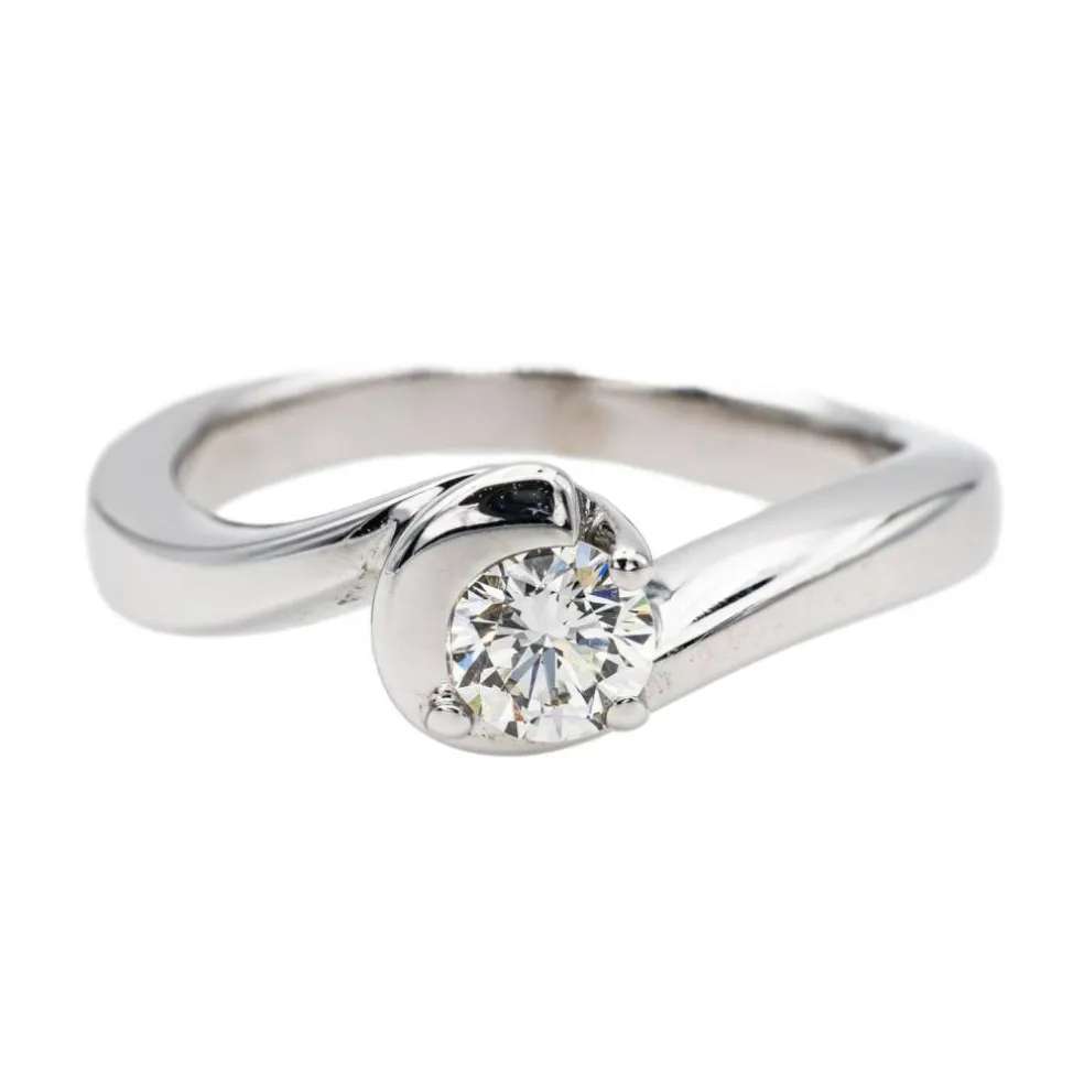 Bague Solitaire Or blanc Diamant