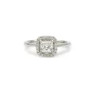 Bague solitaire or blanc diamant
