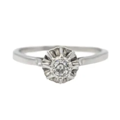 Bague Solitaire Or blanc Diamant