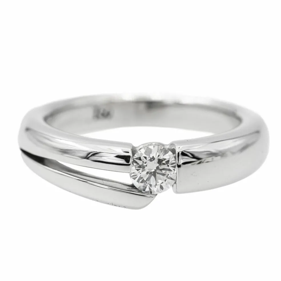 Bague Solitaire Or blanc Diamant