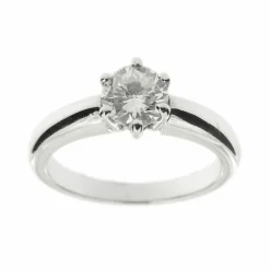 Bague solitaire Or blanc Diamant