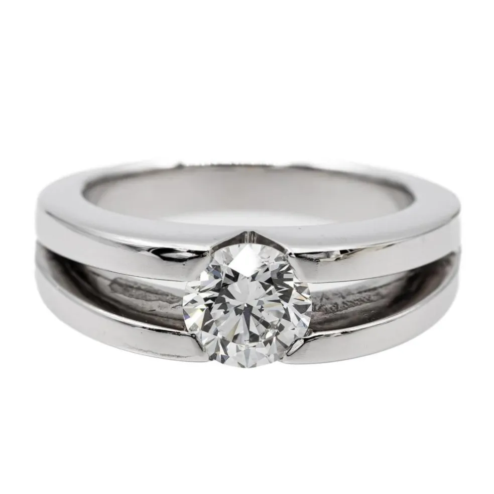 Bague Solitaire Or blanc Diamant