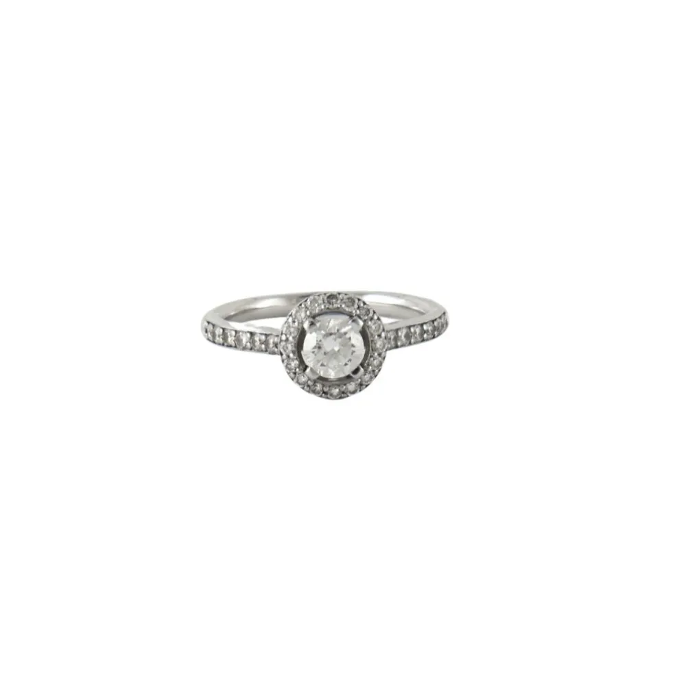 Bague Solitaire Or blanc Diamants