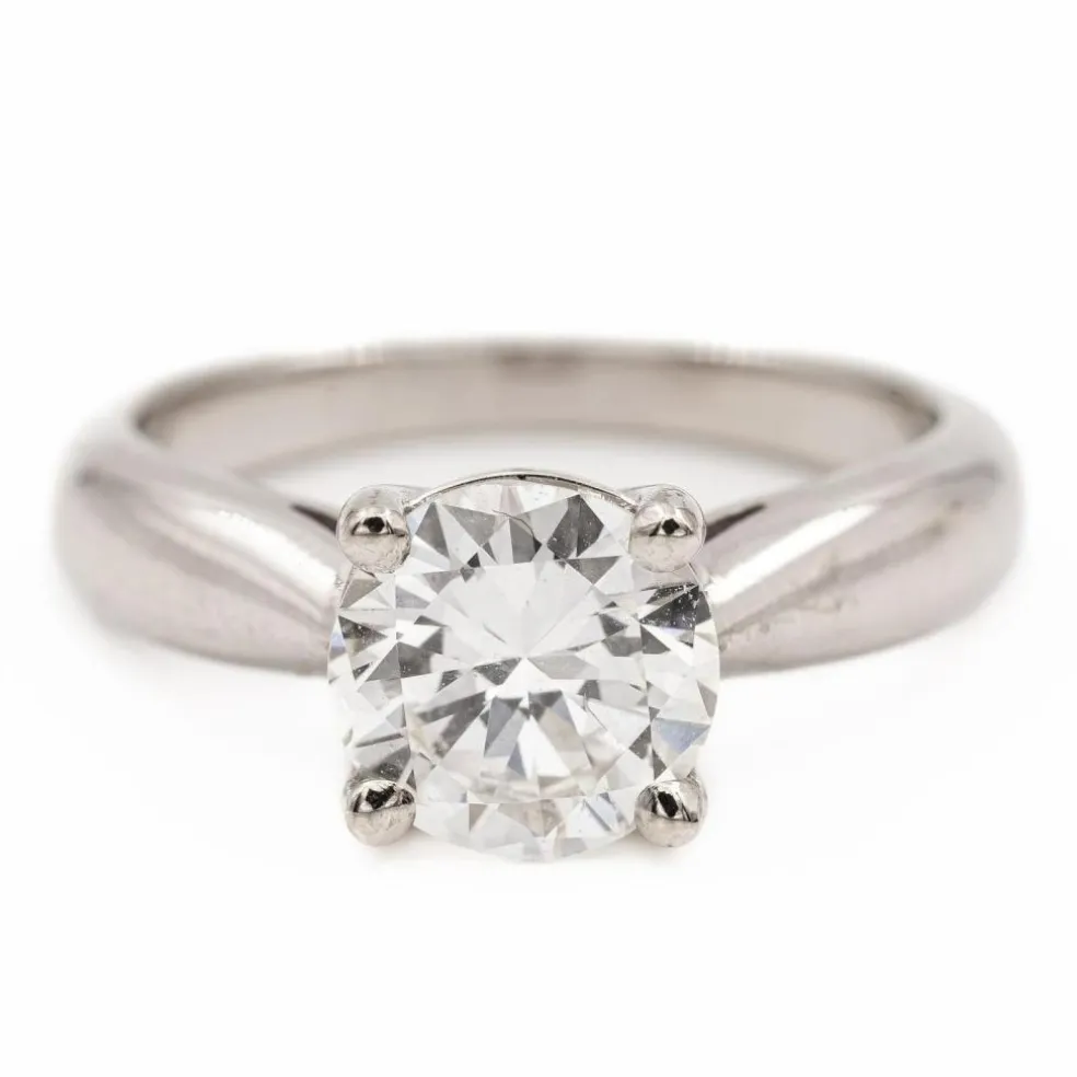 Bague Solitaire Or blanc Diamant