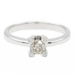 Bague Solitaire Or blanc Diamant