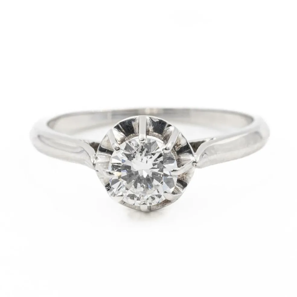 Bague Solitaire Or blanc Diamant