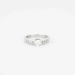 Bague Solitaire or blanc diamant 0,40 ct