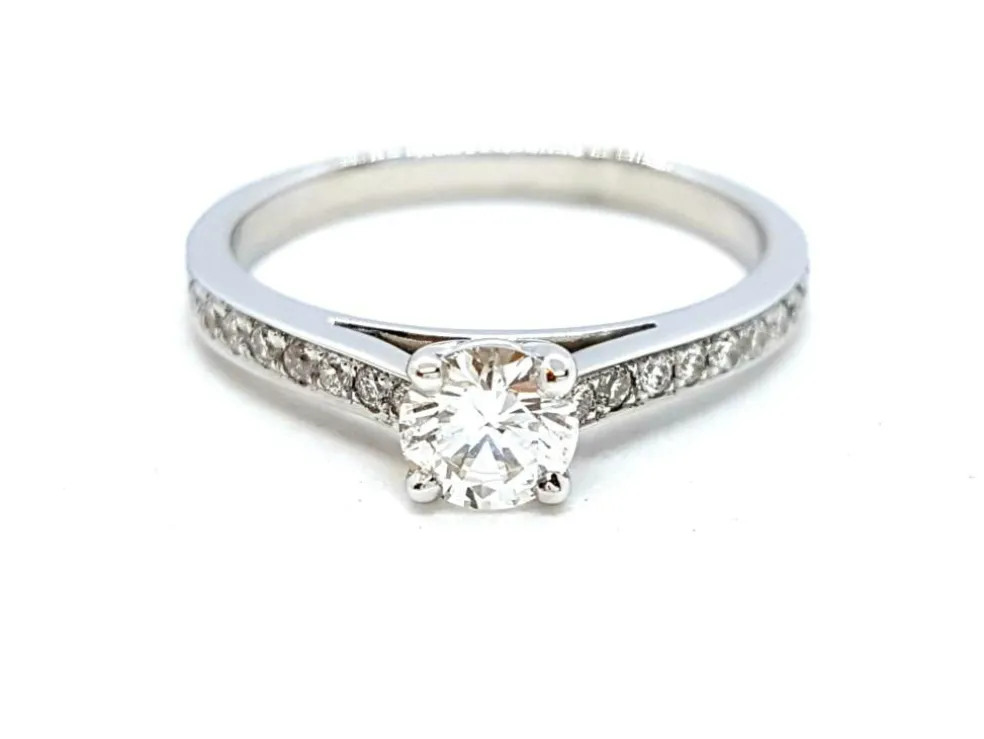 Bague Solitaire Or blanc Diamant
